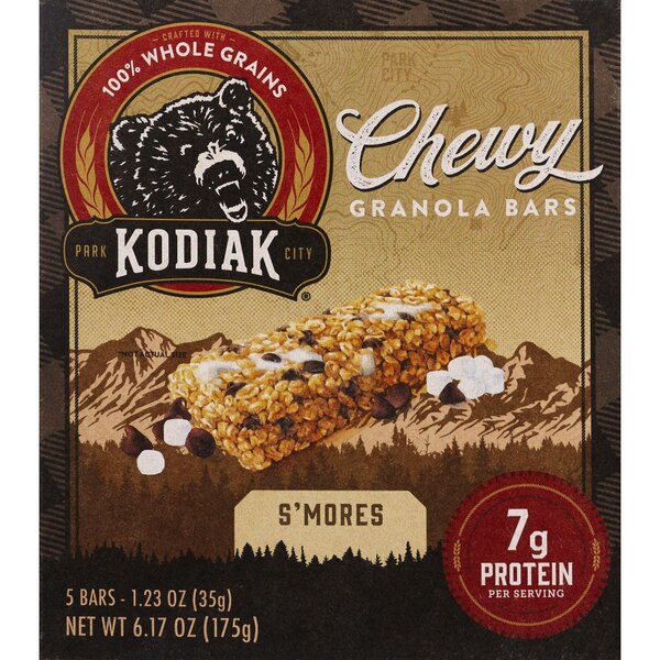 Kodiak, Chewy Granola Bars, Smores, 5 ct, 6.17 oz