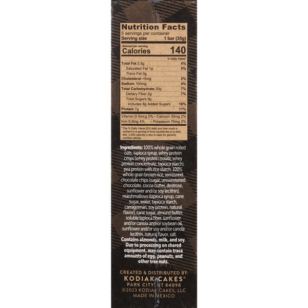 Kodiak, Chewy Granola Bars, Smores, 5 ct, 6.17 oz
