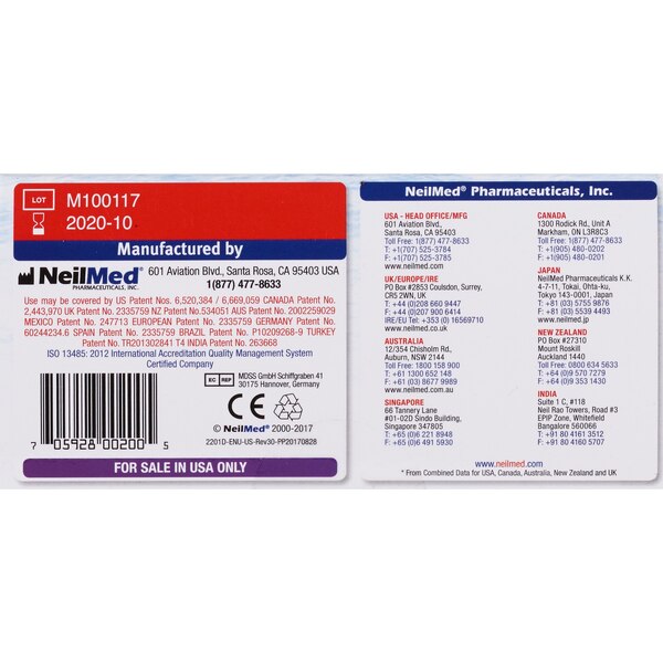 NeilMed Sinus Rinse Packets, 100 CT