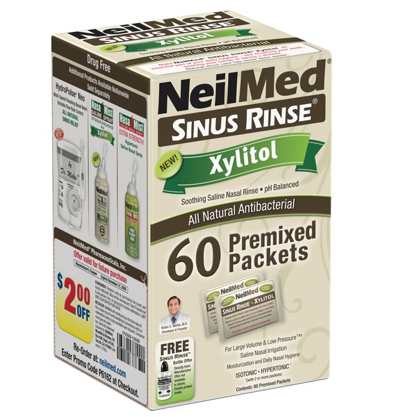 NeilMed Sinus Rinse Xylitol Refill Packets, 60 CT
