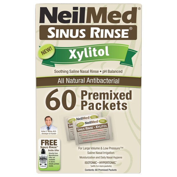 NeilMed Sinus Rinse Xylitol Refill Packets, 60 CT