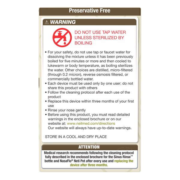 NeilMed Sinus Rinse Xylitol Refill Packets, 60 CT