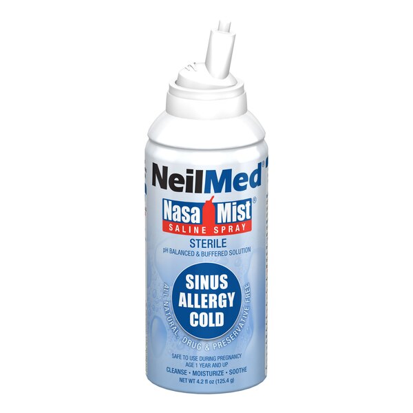 NeilMed NasaMist Isotonic Sterile Saline Spray Canister, 4.2oz