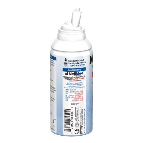NeilMed NasaMist Isotonic Sterile Saline Spray Canister, 4.2oz