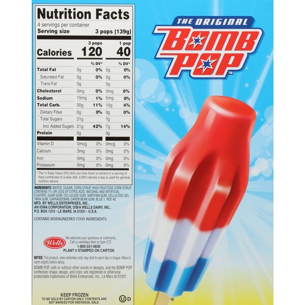 Original Bomb Pop, 12 ct, 21 oz