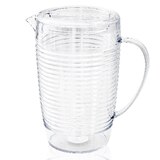 Arrow Home Products 76 OZ Acrylic Plastic Pitcher With Lid, Modern Coil Design, thumbnail image