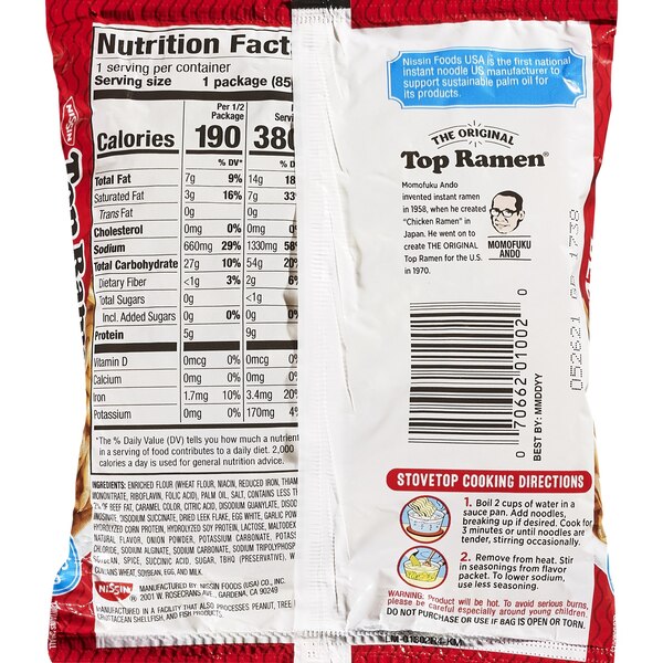 Nissin Top Ramen Oodles Of Noodles, Beef Flavor, 3 oz