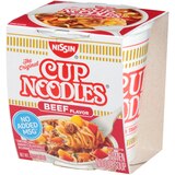 Nissin Cup Noodles Beef Ramen Noodle Soup, 2.25 oz, thumbnail image
