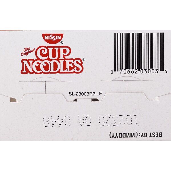 Nissin Cup Noodles Ramen Noodle Soup, Chicken Flavor, 2.25 oz