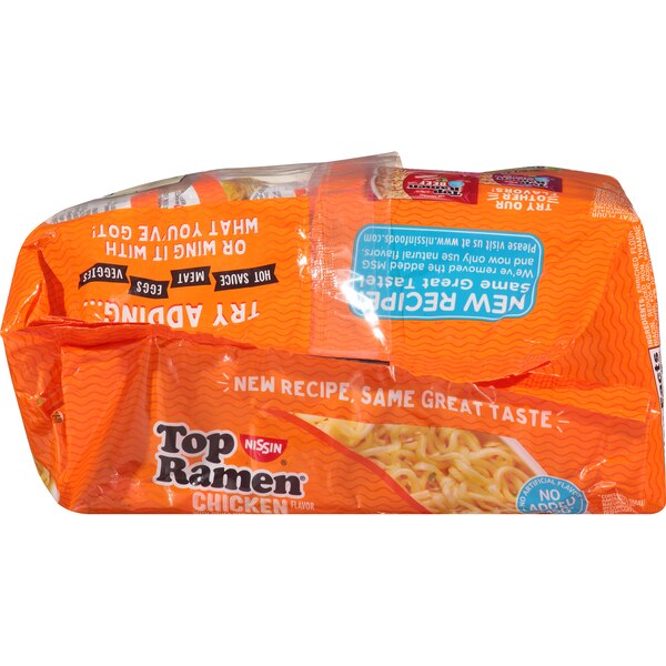 Nissin Top Ramen Noodle Soup, Chicken Flavor, 6 ct, 18 oz