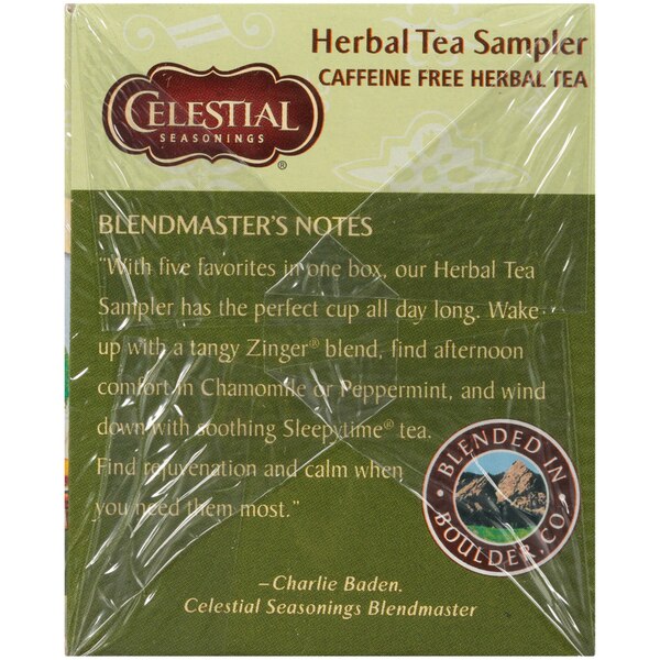 Celestial Seasonings Caffeine Free Herbal Tea Sampler Variety Pack, 18 ct, 1.1 oz