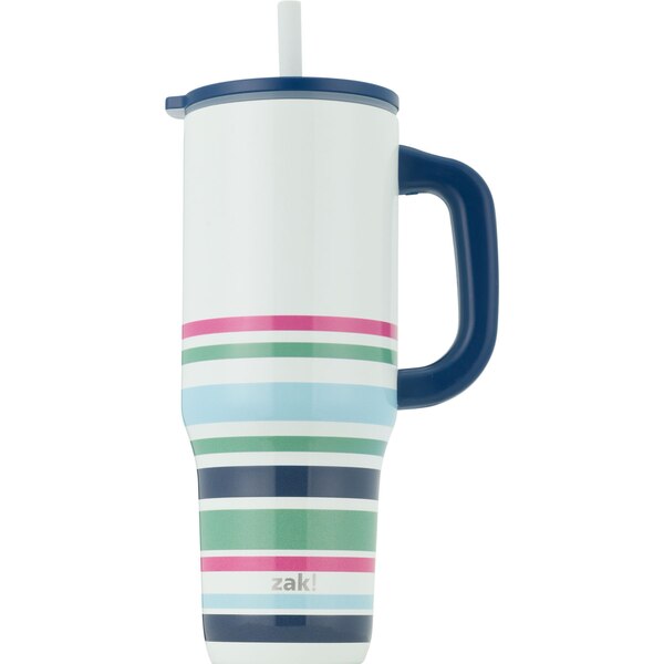 zak! Summer Insulated Sutton Straw Tumbler, Assorted Colors, 40 oz