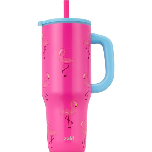 zak! Summer Insulated Sutton Straw Tumbler, Assorted Colors, 40 oz