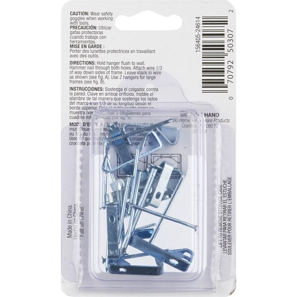 Helping Hand 16-Piece Picture Hangers, Assorted Sizes