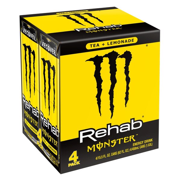 Rehab Monster Tea and Lemonade 4 ct, 15.5 oz