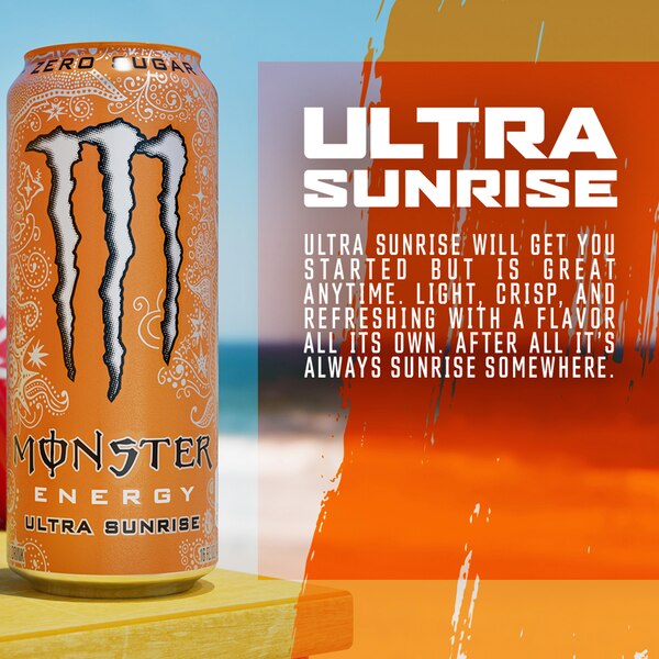 Monster Energy, Ultra Sunrise, 16 oz