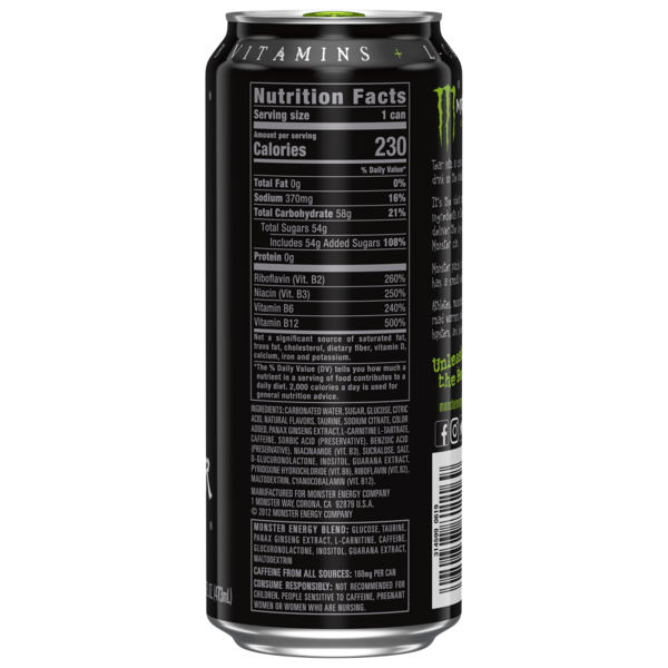 Monster Original Energy Drink,16 oz