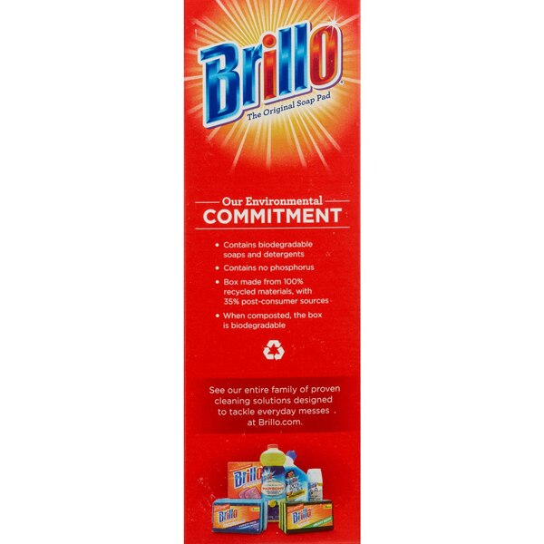 Brillo Steel Wool Soap Pads, Original Scent, 10 CT