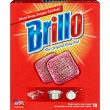Brillo Steel Wool Soap Pads, Red, 18 CT, thumbnail image
