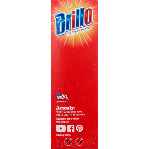Brillo Steel Wool Soap Pads, Lemon, 10 CT