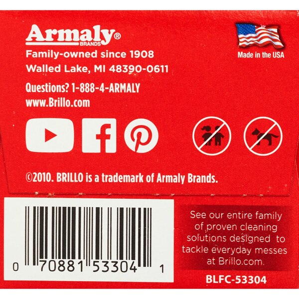Brillo Steel Wool Soap Pads, Original Scent, 4 CT