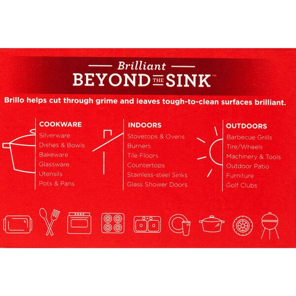 Brillo Steel Wool Soap Pads, Original Scent, 4 CT