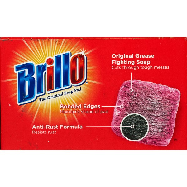 Brillo Steel Wool Soap Pads, Original Scent, 4 CT