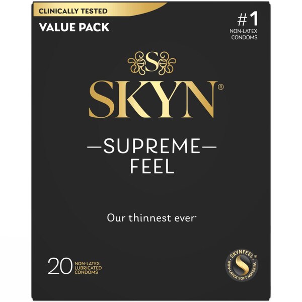 SKYN Supreme Feel Non-Latex Condom, 20 CT