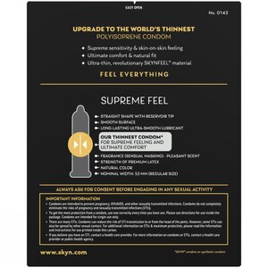SKYN Supreme Feel Non-Latex Condom, 20 CT