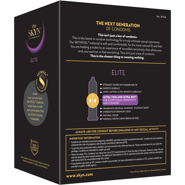 SKYN Elite Non-Latex Condom, 20 CT
