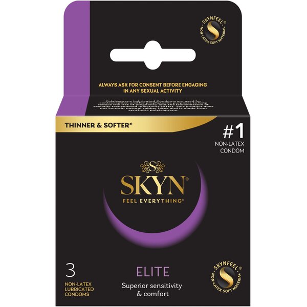 Lifestyles Skyn Elite Ultra Thin & Soft Condom Non-Latex, 3 CT