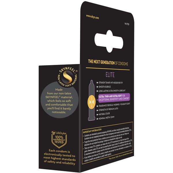Lifestyles Skyn Elite Ultra Thin & Soft Condom Non-Latex, 3 CT