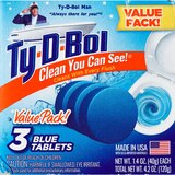 Ty-D-Bol Automatic Toilet Bowl Cleaner, 3CT, thumbnail image