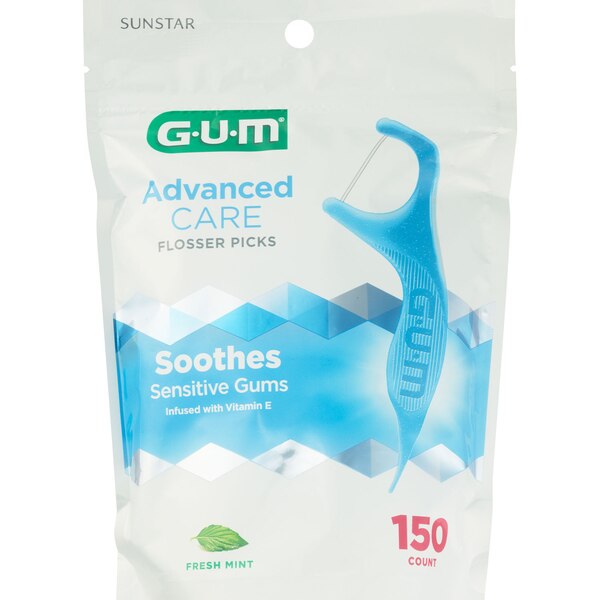 GUM Advanced Care Flossers, Fresh Mint, 150 CT