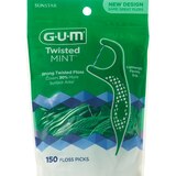 Sunstar GUM Twisted Flossers, Mint, 150 CT, thumbnail image