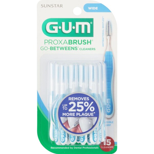 Gum Proxabrush Go-Betweens Cleaners, Wide