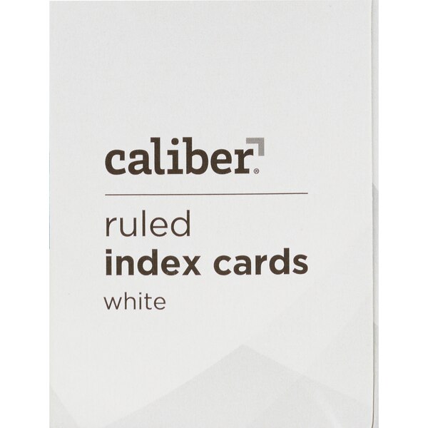 Caliber Ruled Index Cards White