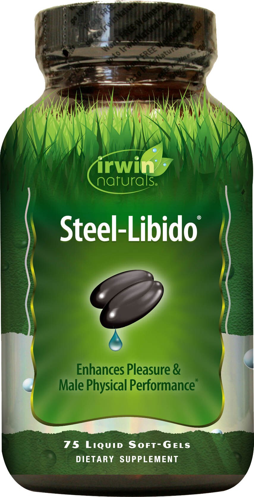 Irwin Naturals Steel-Libido plus BioPerine - Cápsulas blandas, para hombre, 75 u.