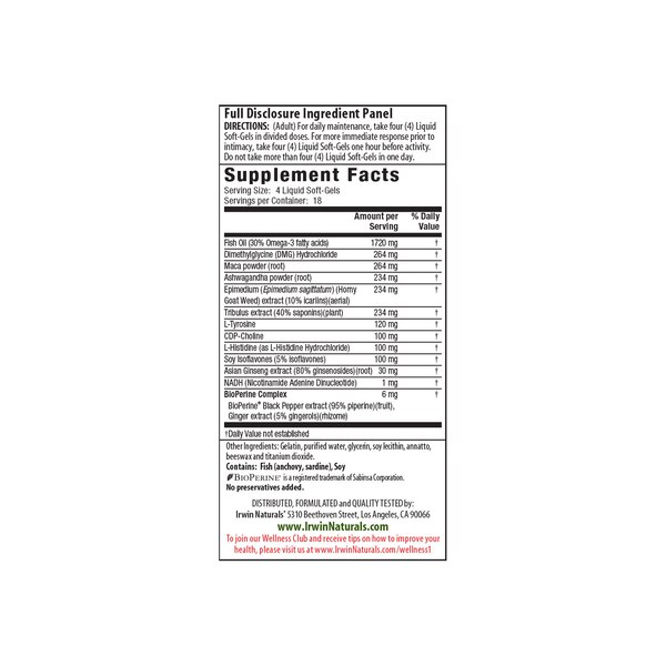 Irwin Naturals Steel-Libido plus BioPerine Softgels for Women, 75 CT