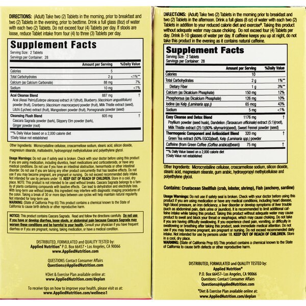 Applied Nutrition 14-Day Acai Berry Cleanse & 14-Day Fat Burn Cleanse
