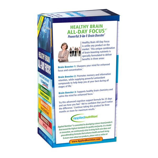 Applied Nutrition Healthy Brain All-Day Focus Tablets, 50 CT