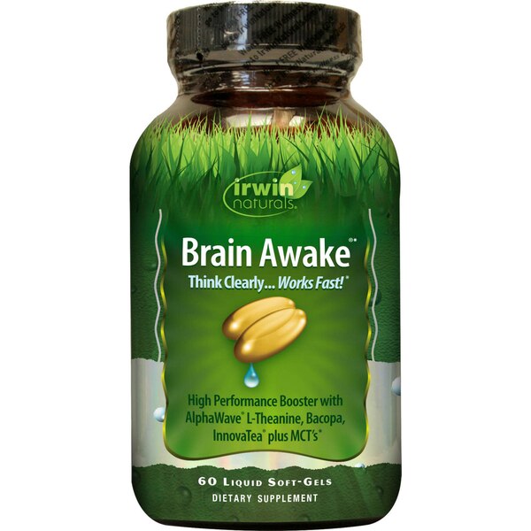 Irwin Naturals Brain Awake plus BioPerine Softgels, 60 CT