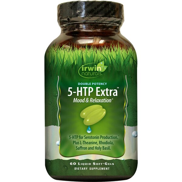 Irwin Naturals Double Potency 5-HTP Extra plus BioPerine Softgels, 60 CT