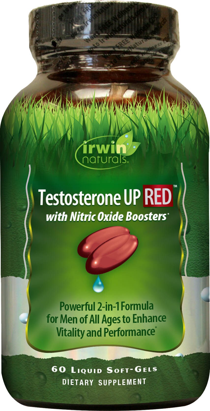 Irwin Naturals Testosterone Up Red plus BioPerine - Cápsulas blandas, 60 u.