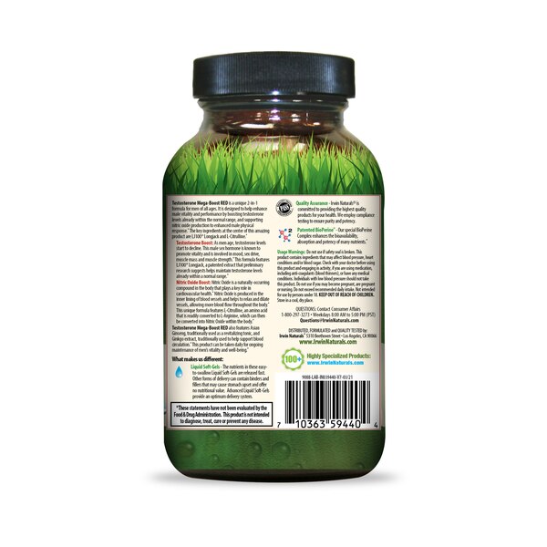 Irwin Naturals Testosterone Mega-Boost RED, 68 CT