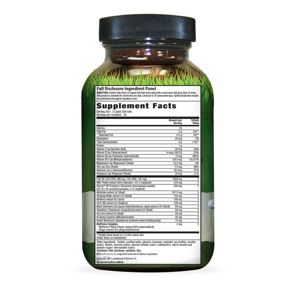 Irwin Naturals 2-in-1 Kidney & Liver Super Cleanse Soft-gels, 60 CT