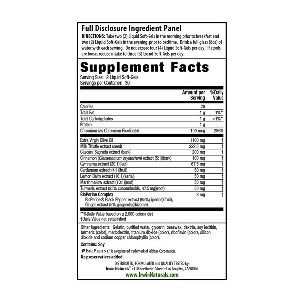 Irwin Naturals 2-in-1 Cleanse & Flush Weight Loss Support Liquid Soft Gels, 60 CT