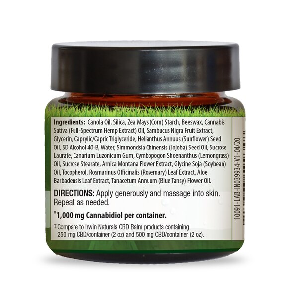 Irwin Naturals CBD Balm, 2 OZ - State Restrictions Apply