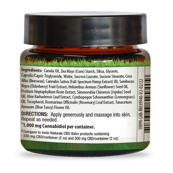 Irwin Naturals CBD Balm, 2 OZ - State Restrictions Apply