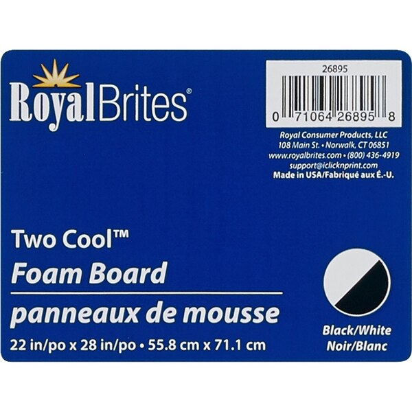 Royal EcoBrites Foam Board , Black/White